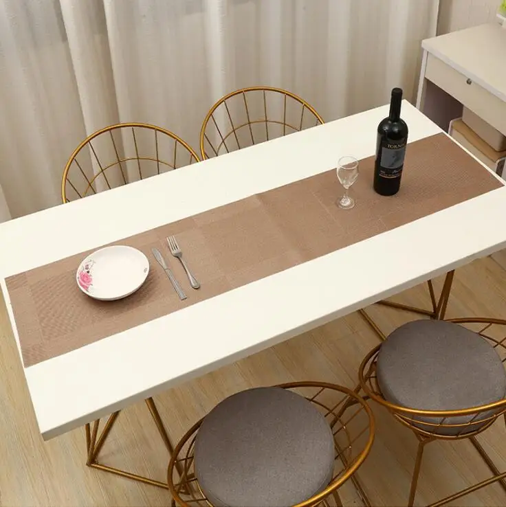 

Table Runner PVC Kitchen Washable Table Runners Anti-slip Dustproof Table Runner Heat resistant Runner for Hotel