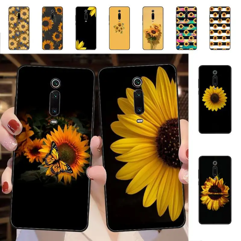 

YNDFCNB Colorful Sunflower Phone Case for Redmi 5 6 7 8 9 A 5plus K20 4X 6 cover