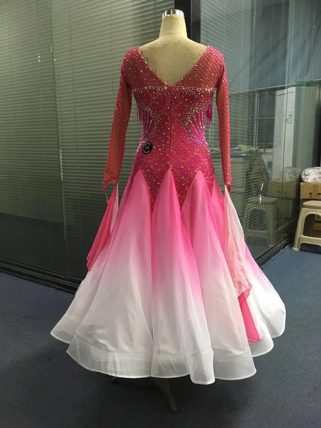 Modern Dance Racing Performance Costume High-end Sparkling Diamond Sequin Dress Waltz Ballroom National Standard Jazz Dance Wear