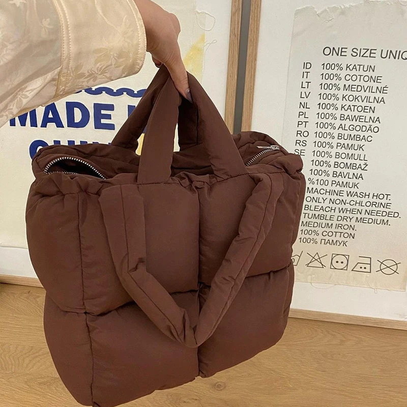 

Брендовая большая сумка-тоут Sapce с подкладкой, дизайнерские женские сумки, роскошная нейлоновая большая зимняя клетчатая сумка 2021