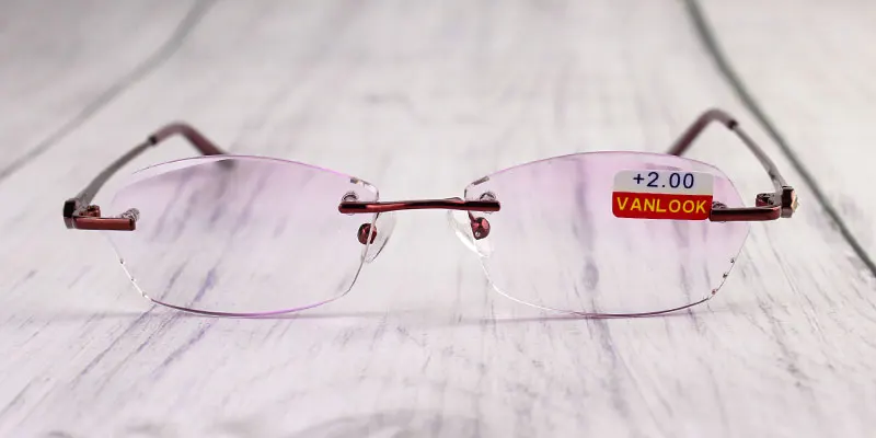 Стразы, очки для чтения для женщин, фиолетовые линзы, Gafas de Lectura, роскошные очки без оправы+ 100+ 150+ 200+ 250+ 300+ 350+ 400