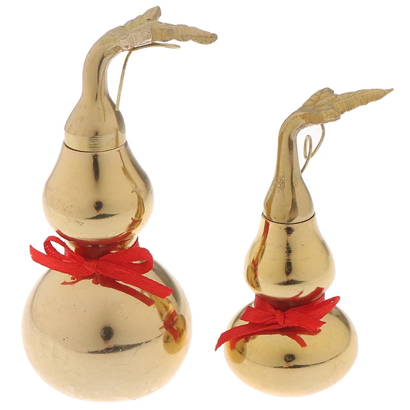 Традиционный китайский натуральный Feng Shui Gourd колено латунь психического