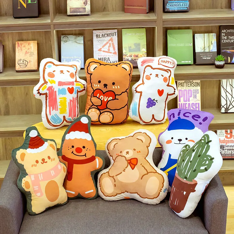 

Красный плюшевый медведь с принтом, коричневый медведь на День святого Валентина, украшение «Таблетка», радуга, галстук-бабочка, плюшевая Р...