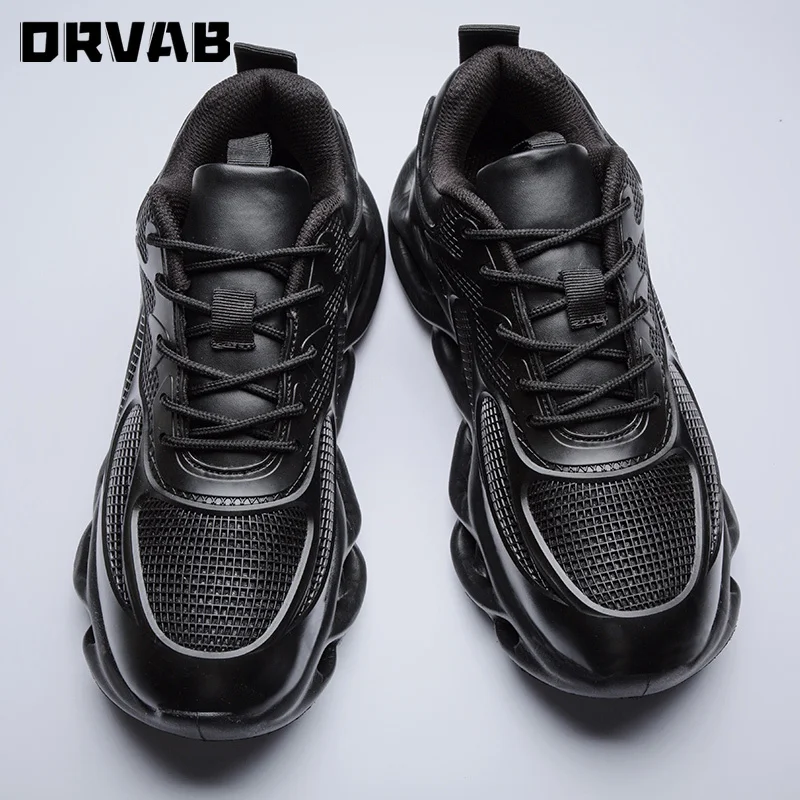 All Black Man Shoes Fashion Designer Men High Quality Breathable Sneakers Summer Trainers Male Winter Big Size 39-48 |