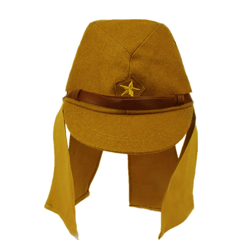 Soldier Field Wool Cap WWII WW2 Japanese with Havelock Neck Flap Sports Hat Male Headgear Vintage Headdress