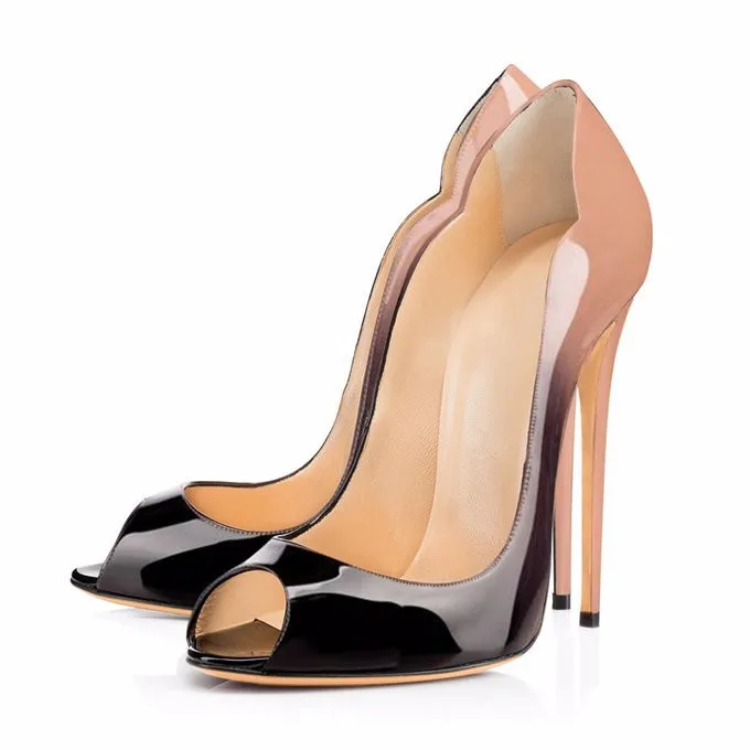 

Leather Sandals Women Open Toe High Heels Female Shoe Peep Sexy Stiletto High-heeled Girls Multicolored Closed Comfort Mixed Col