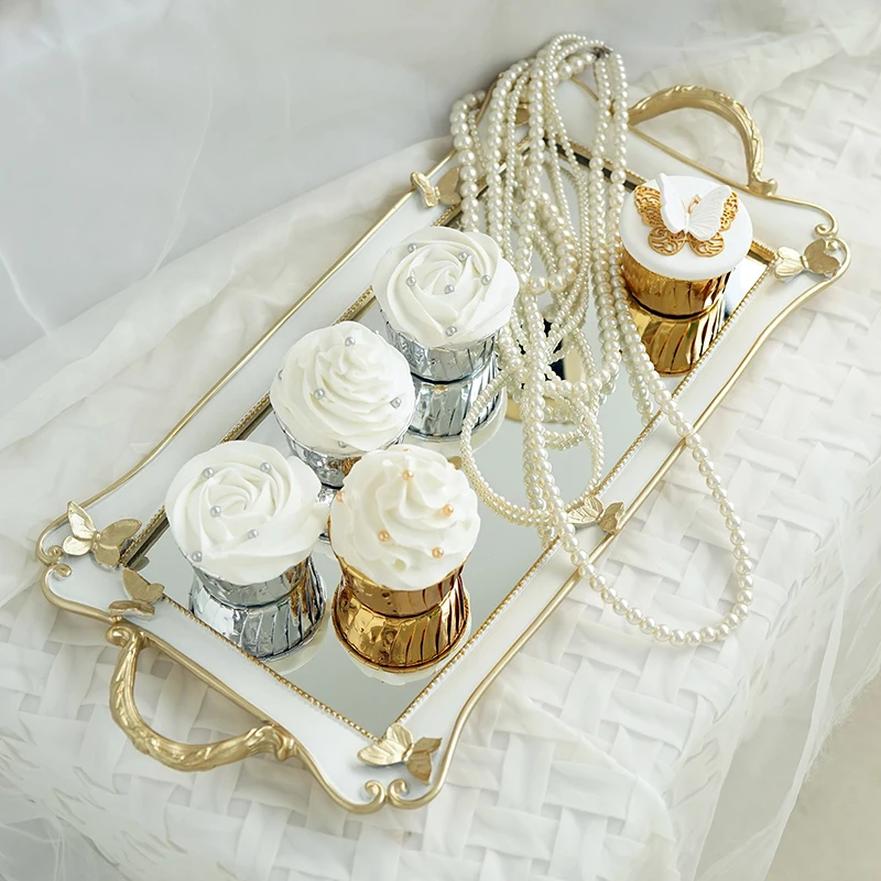 Винтажный стеклянный поднос из смолы подставки для тортов украшение свадебного