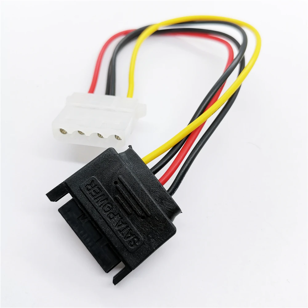 1x мужской женский 4 контактный Мощность привод адаптер кабель для Molex IDE/SATA 15 pin