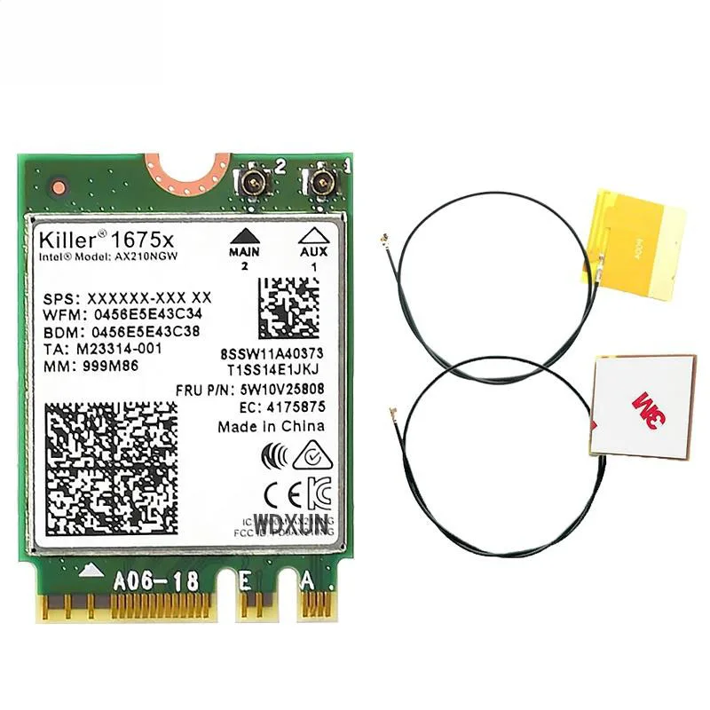 Новая беспроводная сетевая карта Killer 1675x Wi-Fi 6e Intel AX210 AX210NGW killer1675x обновленная Bluetooth