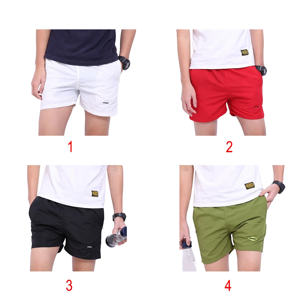 Summer Men's Beach Shorts Fashion Cotton Slim Casual P Knee Length Daily Life Sport Club Black/WhiteArmy Green #2 | Мужская одежда