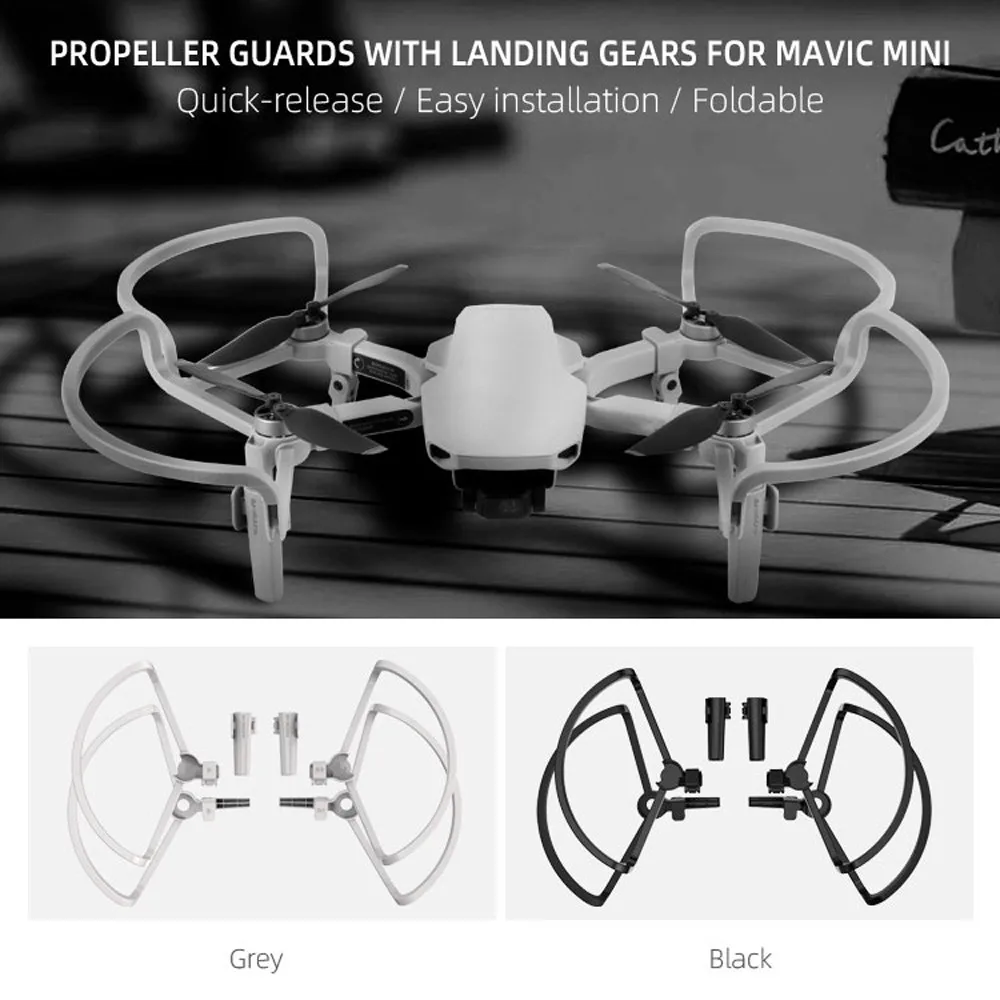 Quick Release Landing Gear Extension Legs Propellers Guards For DJI Mavic Mini Drone Quadcopter kids toys Folding Propeller#E30 |