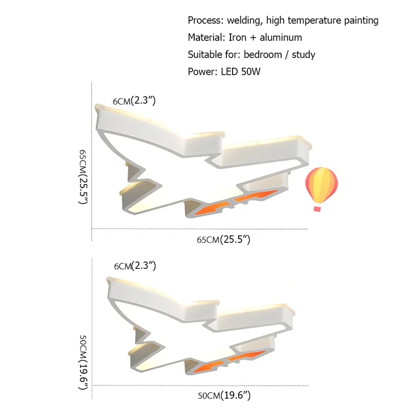 

AOSONG Children's Ceiling Lamp Plane Modern Fashion Suitable For Children's Room Bedroom Kindergarten