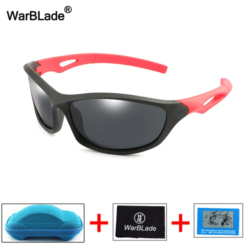 Детские солнцезащитные очки WarBlade UV400 поляризационные силиконовые с коробкой для