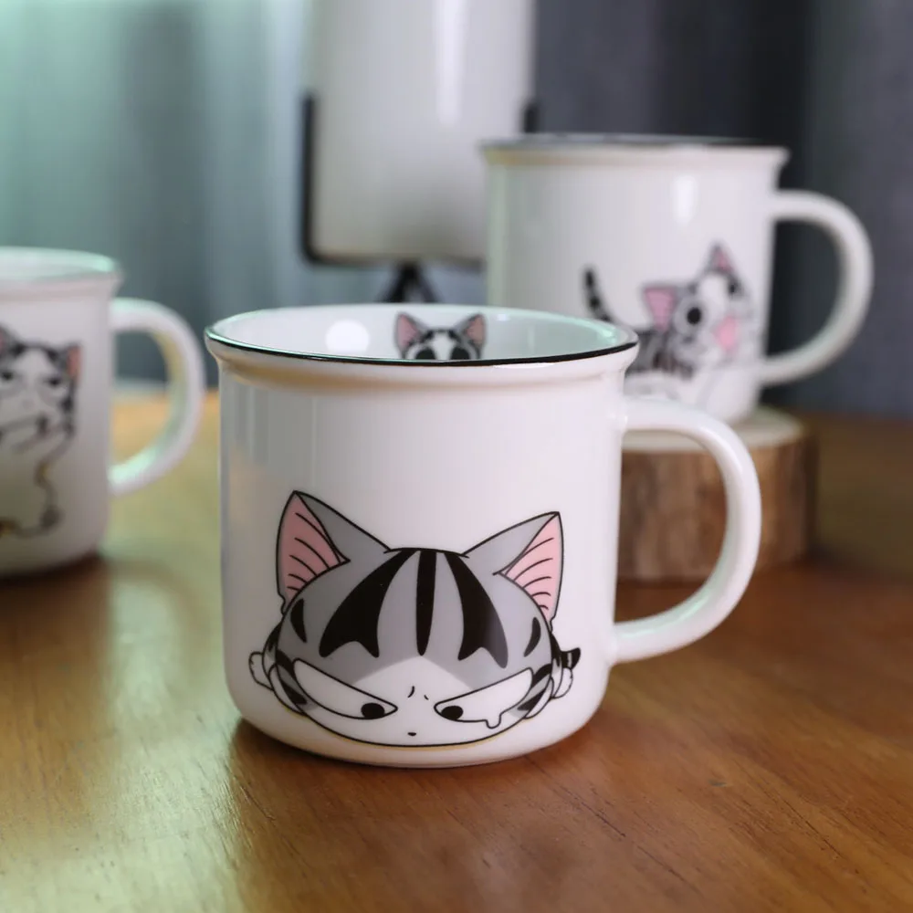 Супер милый кот животное мультфильм кофейная чашка котенок молоко кружка креативные керамические чайные кружки керамическая кружка для завтрака Новинка хорошие подарки