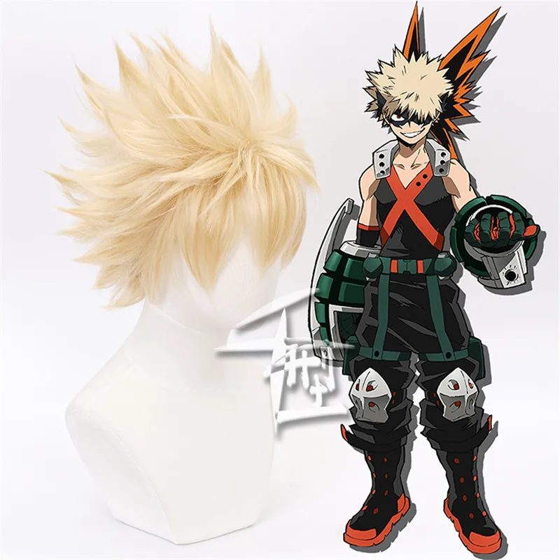 Мой герой Косплэй парики Баку без костюм шото Тодороки каминари Denki Katsuki Bakugo
