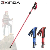 xinda pj13 m pole folding ultralight quick lock trekking poles hiking pole race running walking stick carbon fiber