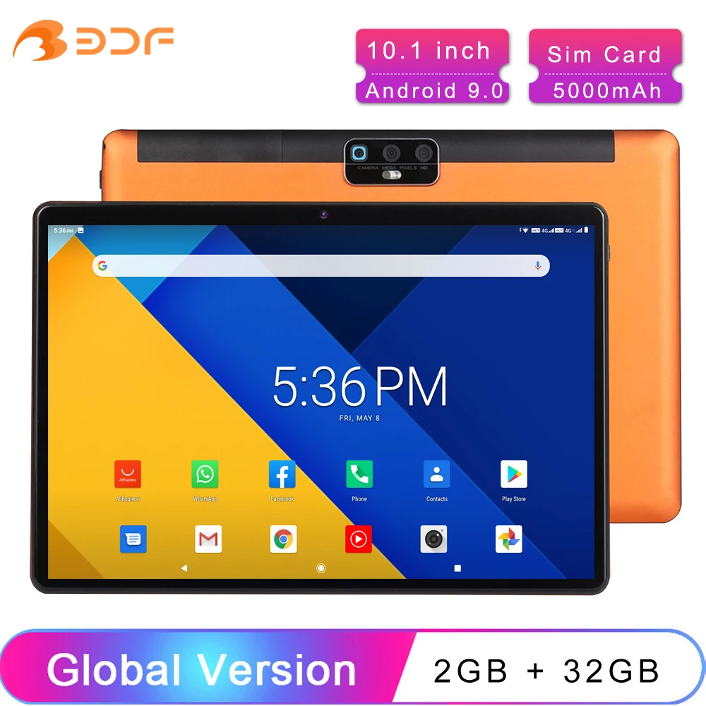 

Планшет на Android 9,0, восемь ядер, экран 10,1 дюйма, 2 Гб + 32 ГБ