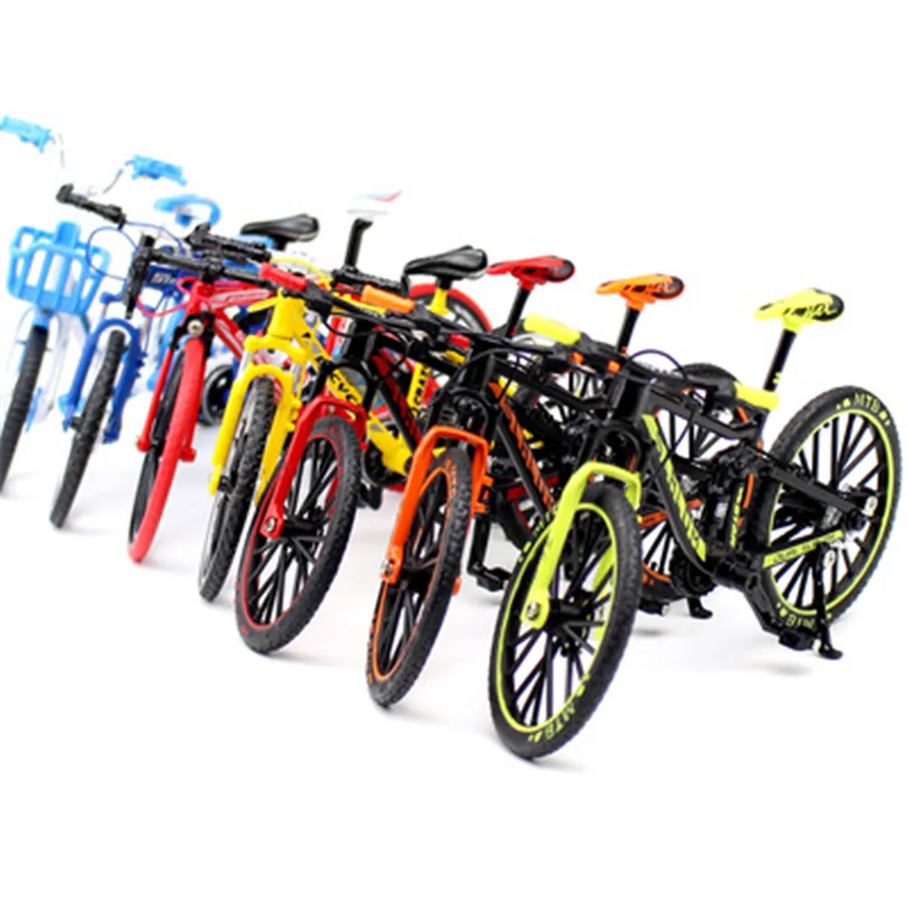 

Mini 1:10 Alloy Bicycle Model Diecast Metal Finger Mountain bike Racing Toy Bend Road Simulation Collection Toys for children