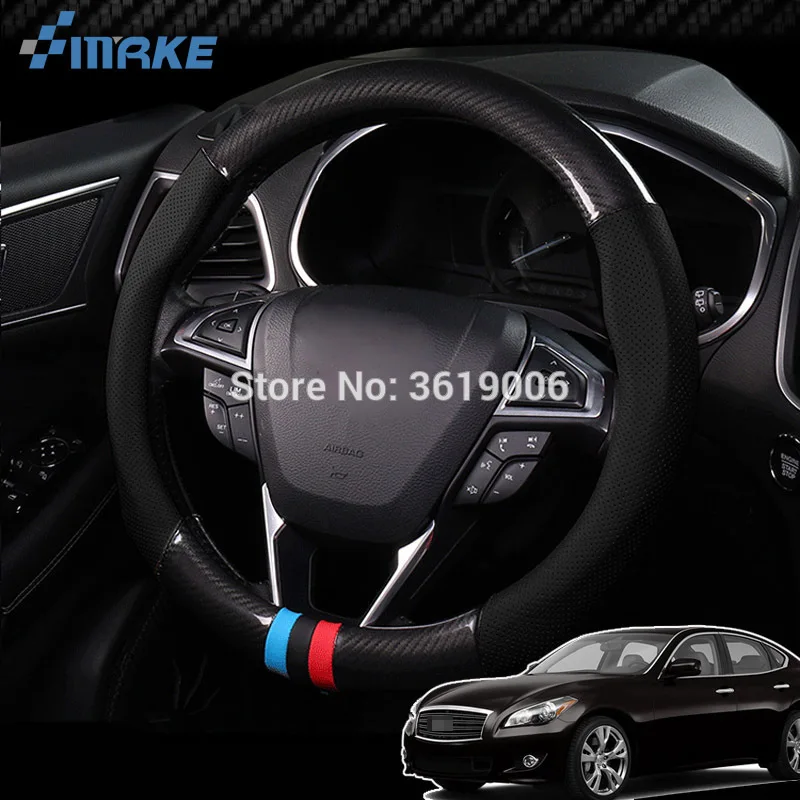 SmRKE для Infiniti M56 чехол рулевого колеса автомобиля противоскользящий спортивный