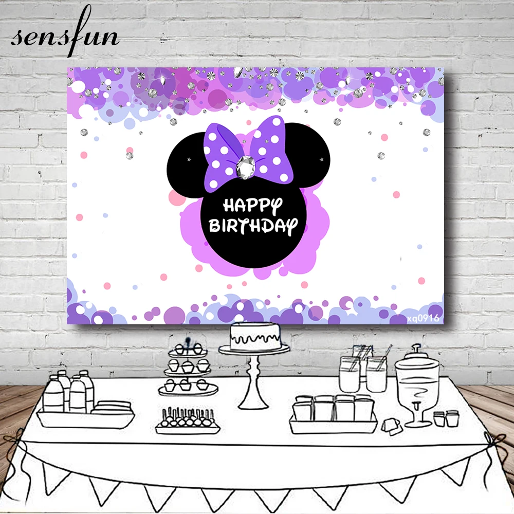 Sensfun 21 вариант мышь день рождения фон мультфильм вечевечерние розовая девушка