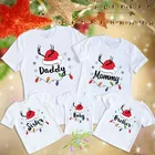 Рождественская семейная подходящая одежда для матери отца ребенка подходящая футболка праздничный стильный костюм футболка Топ для мальчиков и девочек