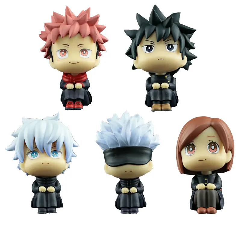 

Q Version Jujutsu Kaisen Fushiguro Megumi Gojo Satoru Itadori Yuji Kugisaki Nobara PVC Action Figure Collectible Model Toys Doll