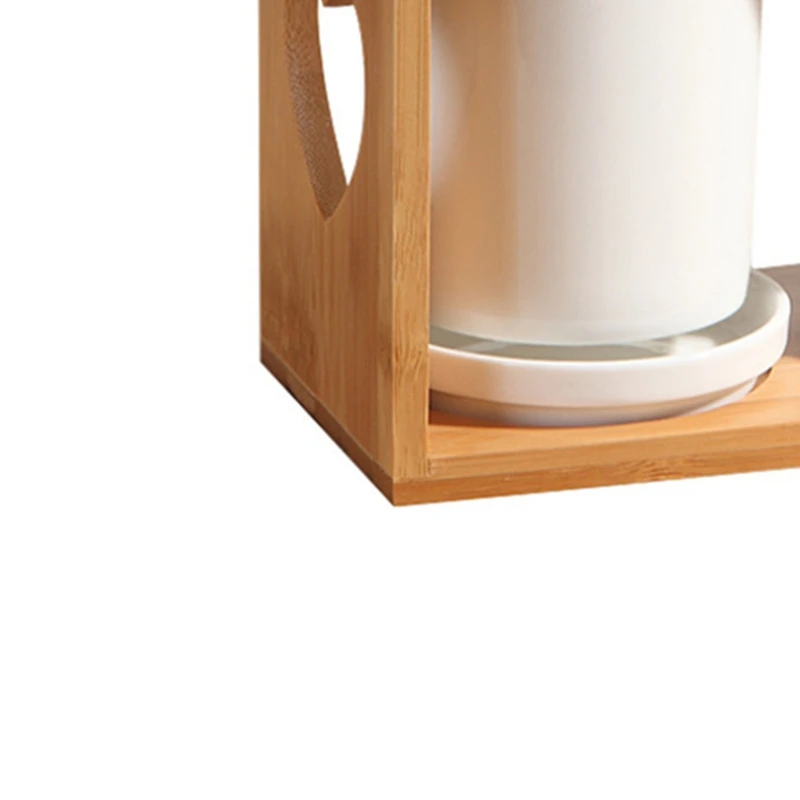 

Kitchenware Chopstick Holder Pure White Double Tube Drain Bamboo Chopstick Holder