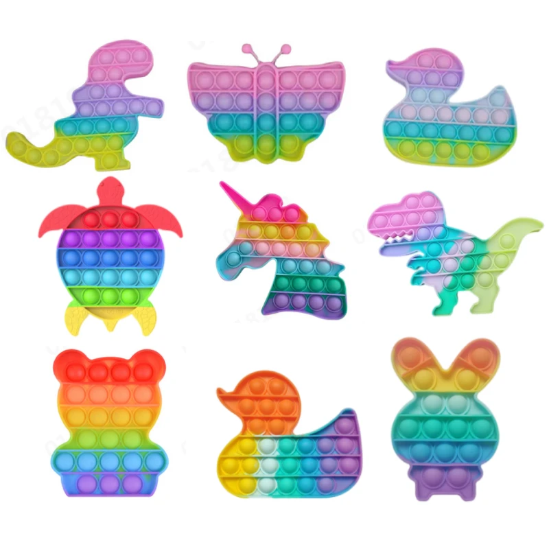 

Fidget Toys Pack Its Square Antistress New Push Bubble Rainbow Pop For Hands fidget toys geant Reliver Stress For Adults toys