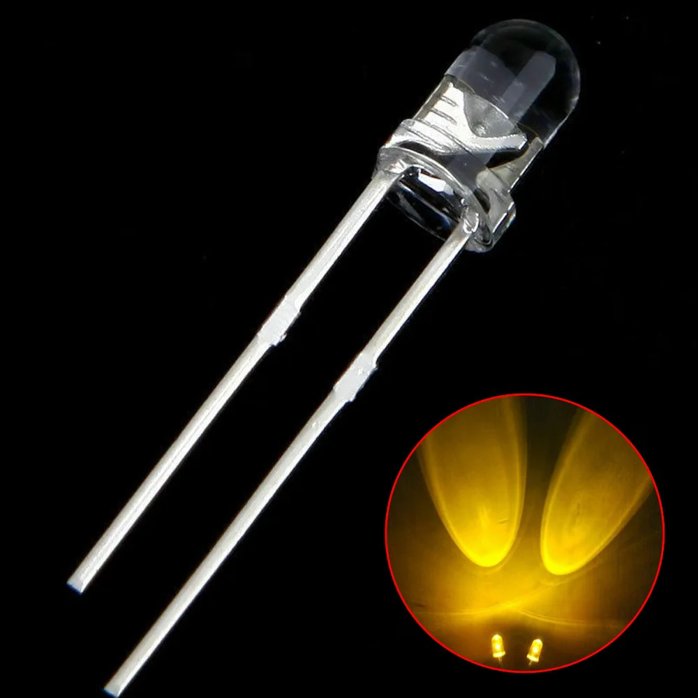 

Blinking LED Diodes Yellow Transparent 2.2-3V Electronic Replacement Equipment