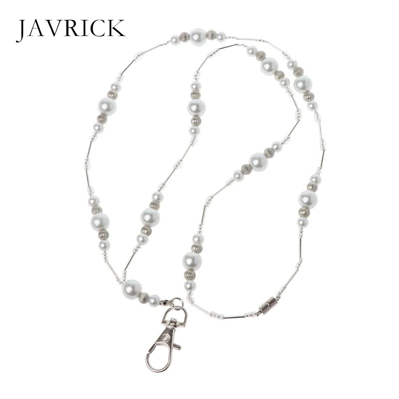 Скрытый полый бисер белый жемчуг бисерный Ремешок ID значок держатель кулон