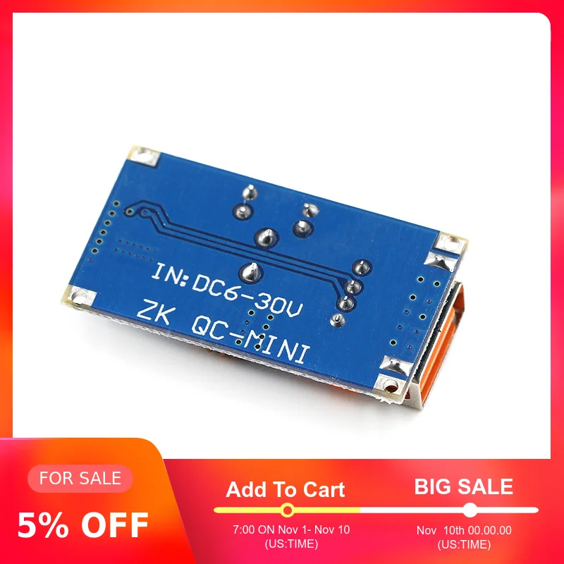 USB DC понижающий модуль 12V 24V постоянного тока до QC2.0 QC3.0 быстрая зарядка мобильный