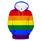 Свободные толстовки с флагом ЛГБТ, толстовки для лесбиянок, геев, гордости, красочный Радужный капюшон для геев, Декор, одежда ЛГБТ