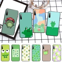 mint green the frog cute cartoon phone case for honor 7a pro 7c 10i 8a 8x 8s 8 9 10 20 lite silicone cover