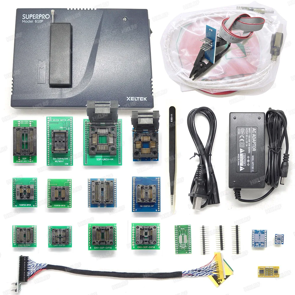 Xeltek SuperPro 610P Универсальный программатор с 48 универсальными Pin-драйверами+ 16 адаптерами и EDID кодом