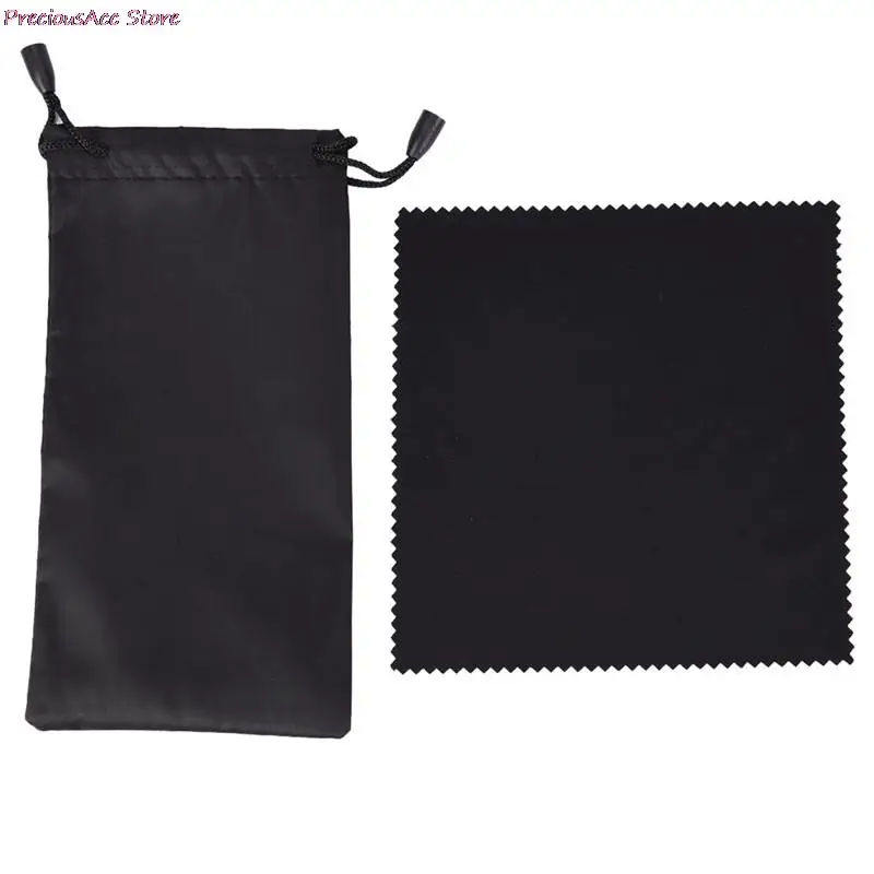 1 шт черные очки солнцезащитные сумка для переноски с защитой мягкая салфетка из