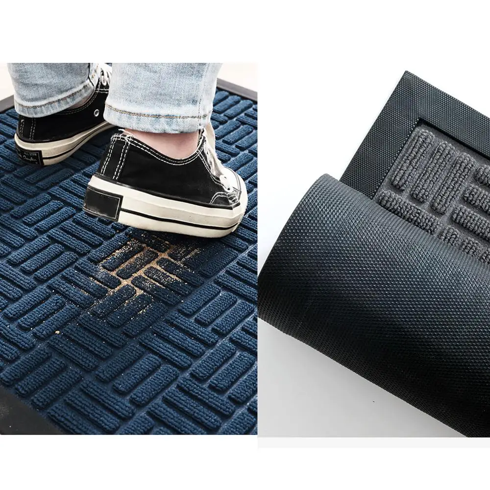 EHOMEBUY Коврик для двери Квадратный Ковер нескользящий напольный коврик однотонный