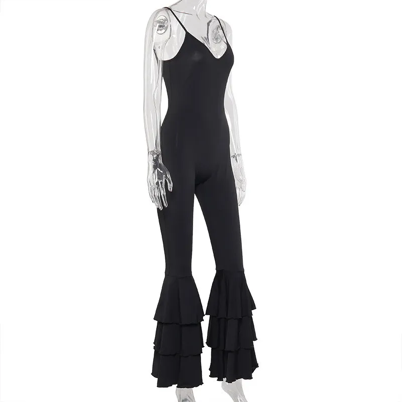 

2020 New Women Female Skinny Jumpsuit Summer Pure Color V-Neck Sleeveless Casual Jumpsuit Bodysuit for Women Clubwear Streetwear