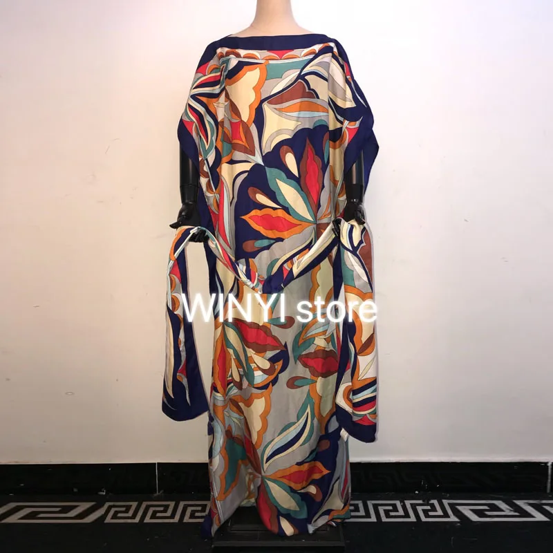 

WINYI robe femme Women Long Maxi Dress 2022 Summer Floral Print Boho Beach Dress Short Sleeve Evening Party Dress Tunic Vestidos