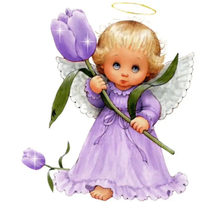 

4 Pack Little Angel 5D DIY Diamond Painting Kits Full Drill Rhinestone Embroidery Cross Stitch Home Decor