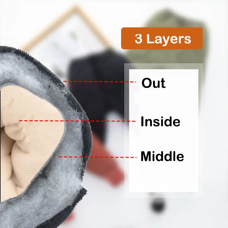 VFOCHI Boy Girls Winter Down Pants Velvet Lining Pants Stretch Waist Kids Pants Warm Children Trousers Baby Boys Thicken Pants