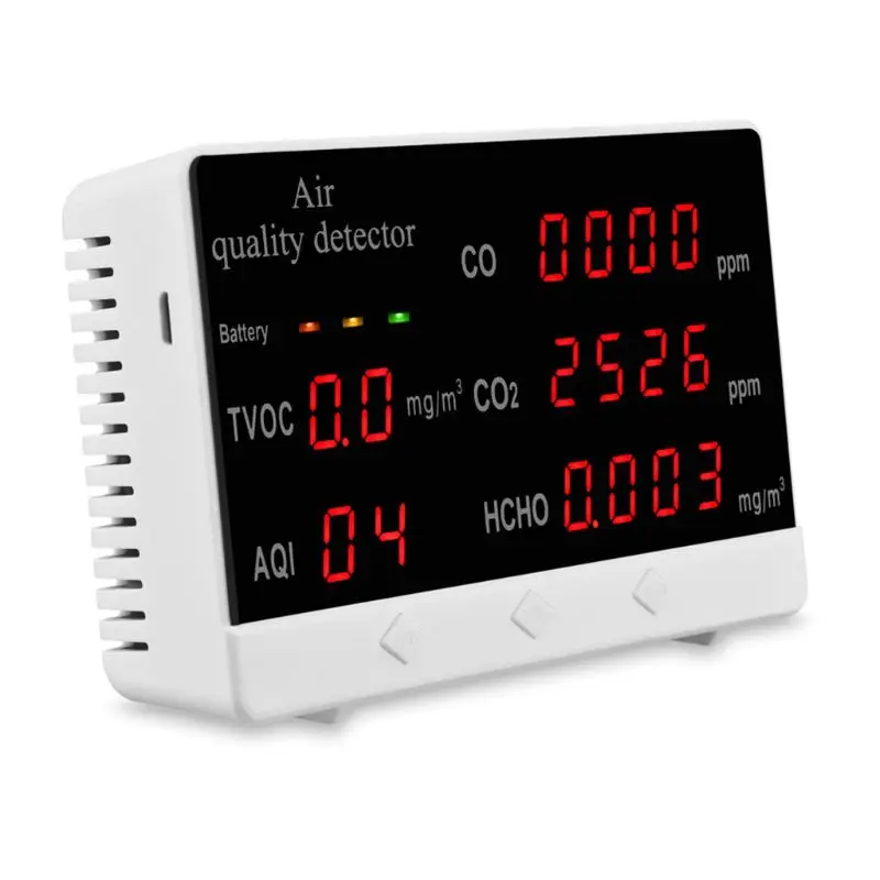 Цифровой тестер CO2 для помещения и улицы CO/HCHO/TVOC измеритель качества воздуха