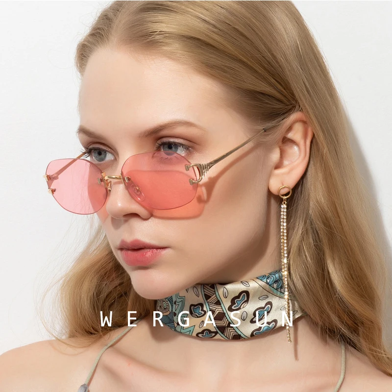 Круглые маленькие солнцезащитные очки WERGASUN женские круглые металлические в