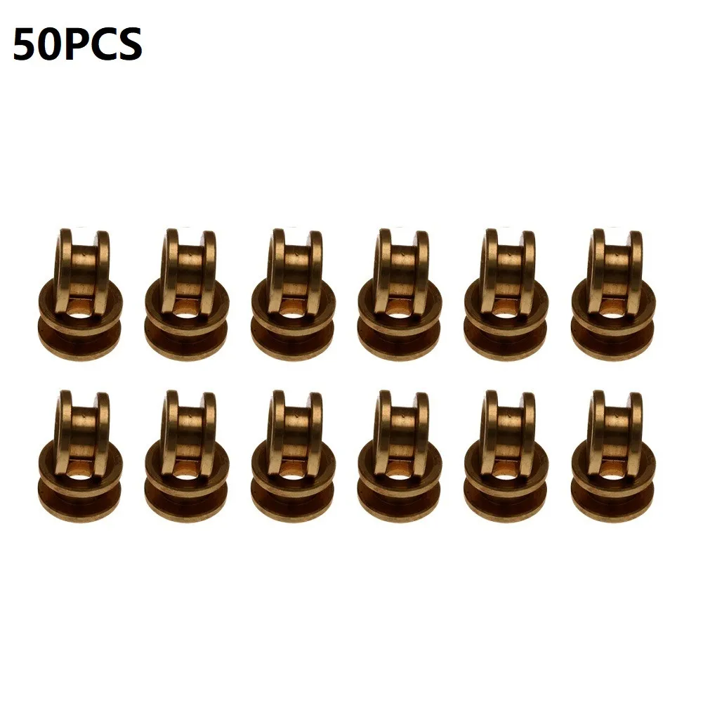

50pcs Universal 2 Line Strimmer Head Brass Grass Trimmer Head Eyelets For 72562-vf9-c11 Umk422 Umk431 Umk435 OD 15MM ID 5MM