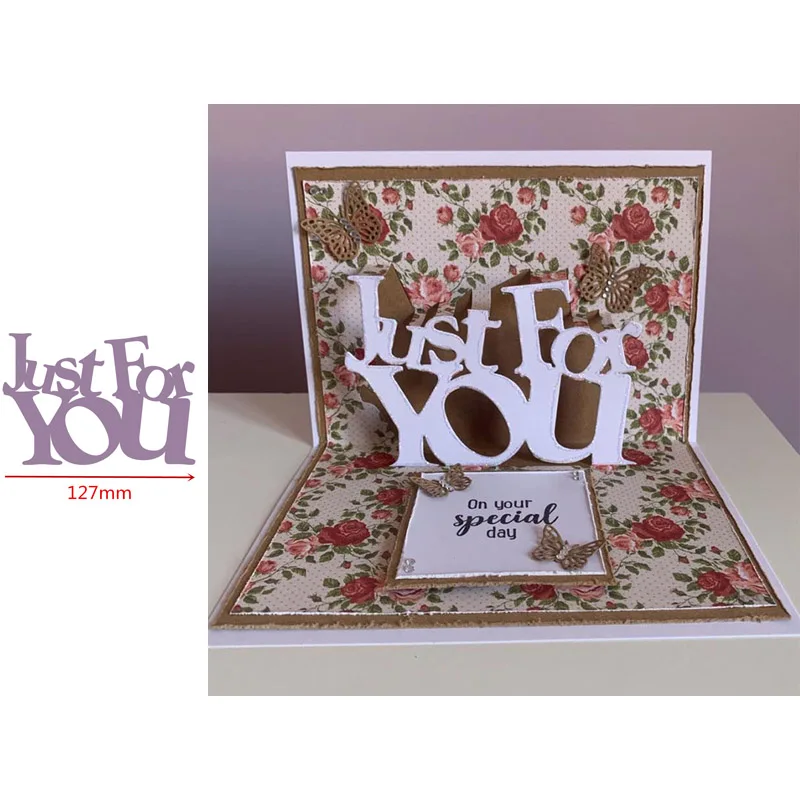 Выдвижная надпись Just For You популярные буквы металлические Вырубные штампы