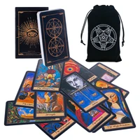 22 style full english tarot cards golden nouveau green witch universal thelema steampunk future tarot board divination deck game
