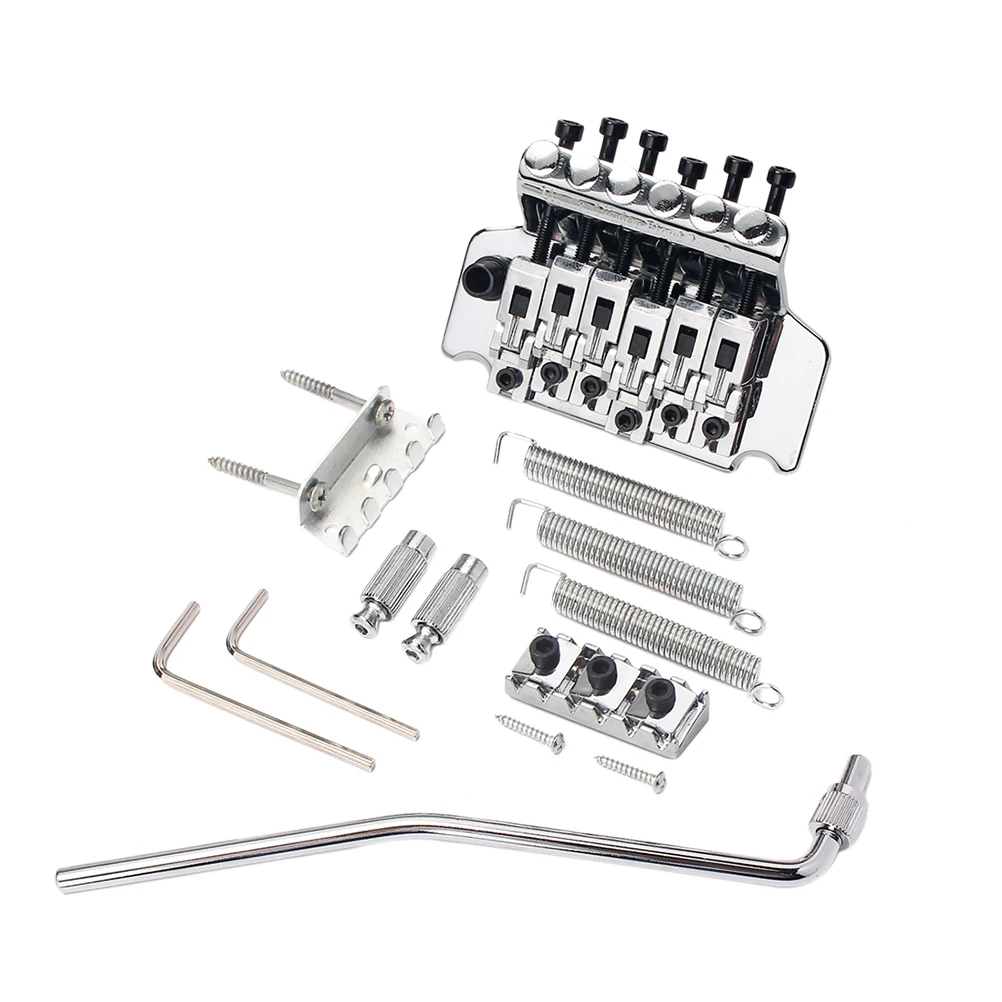 GA508 6 струнный хромированный мост Натяжной для сменный прибор гитары двойная