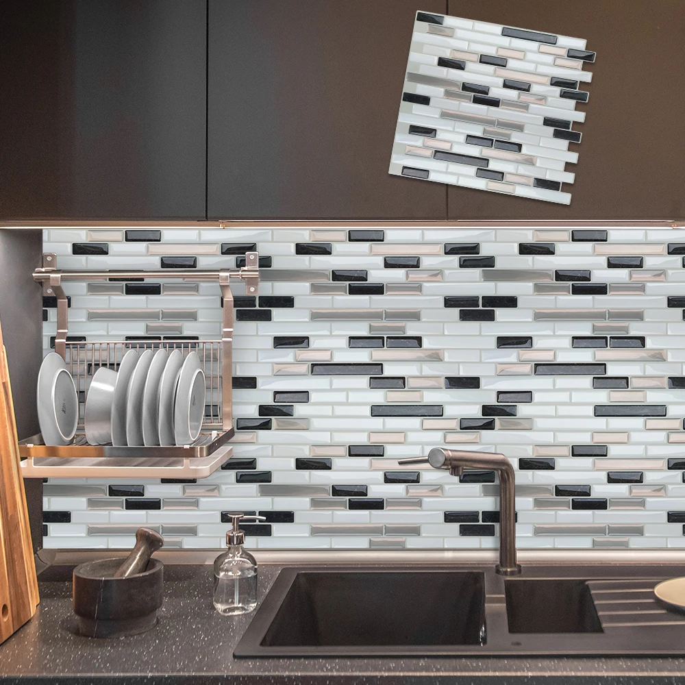 Водостойкий маслостойкий самоклеящийся Кухонный Фартук наклейки для настенной