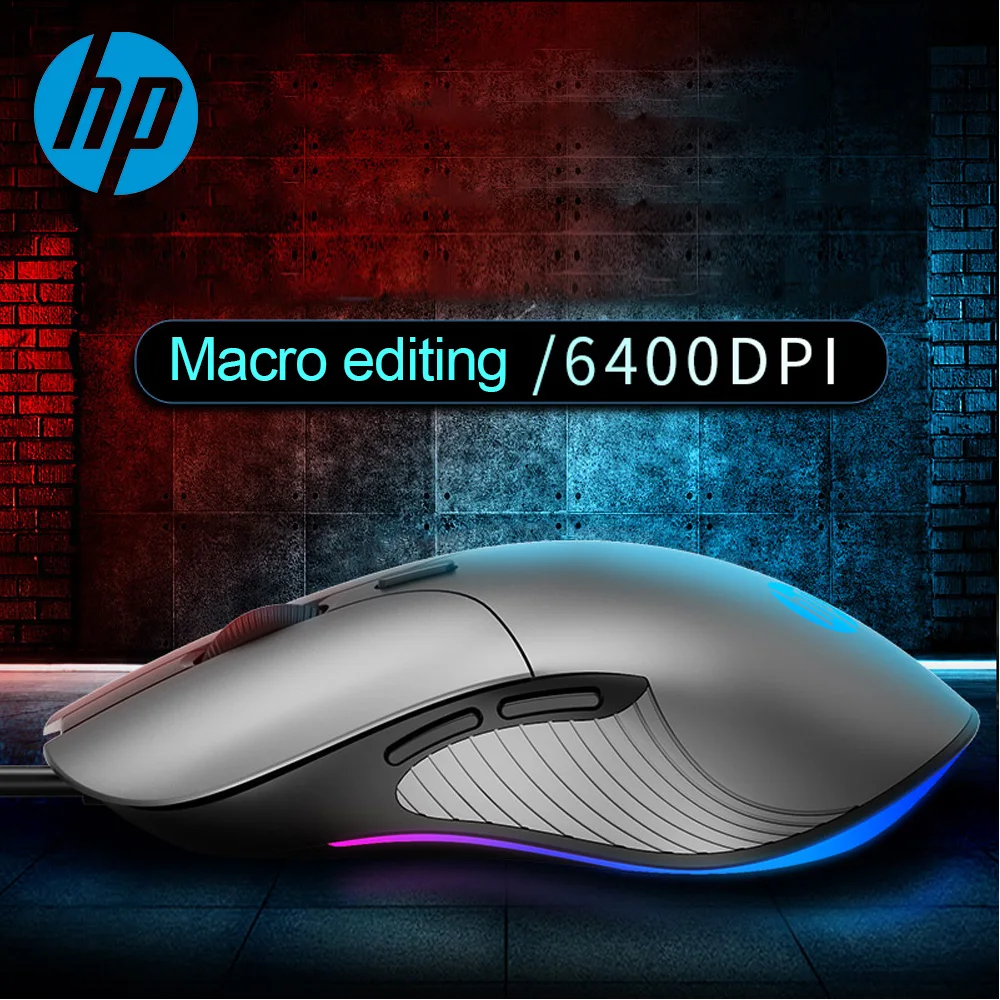 Профессиональная игровая мышь HP DPI 6400 RGB цветная светодиодная подсветка