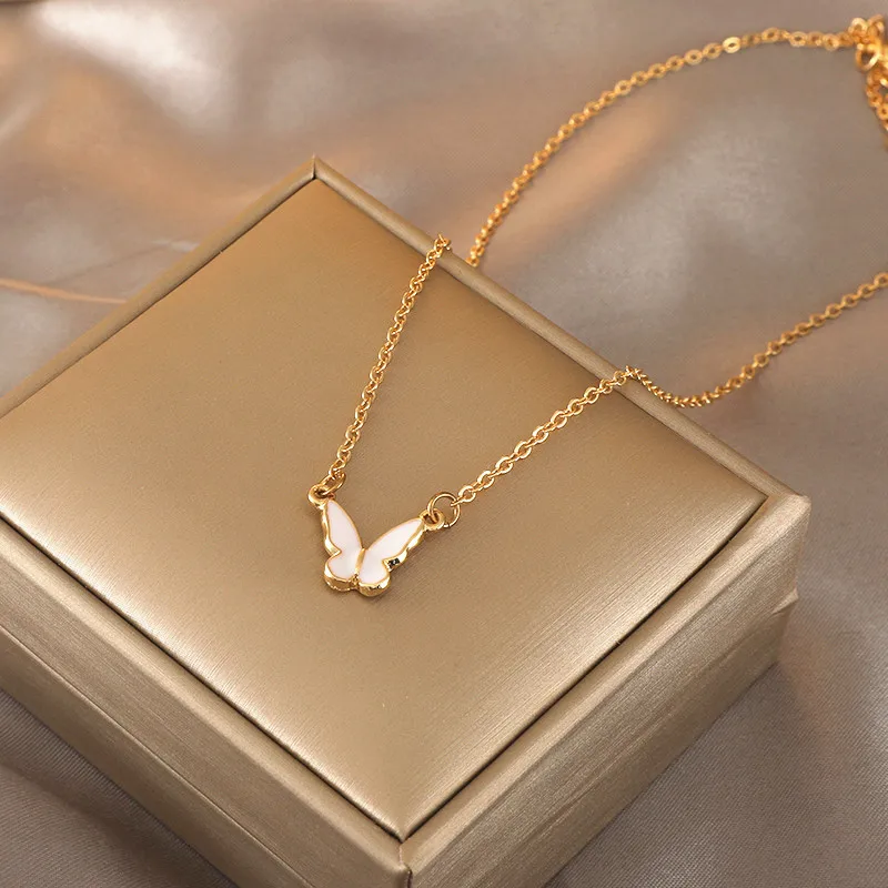 Женское богемное ожерелье с подвеской в виде бабочки аксессуары для вечеринок