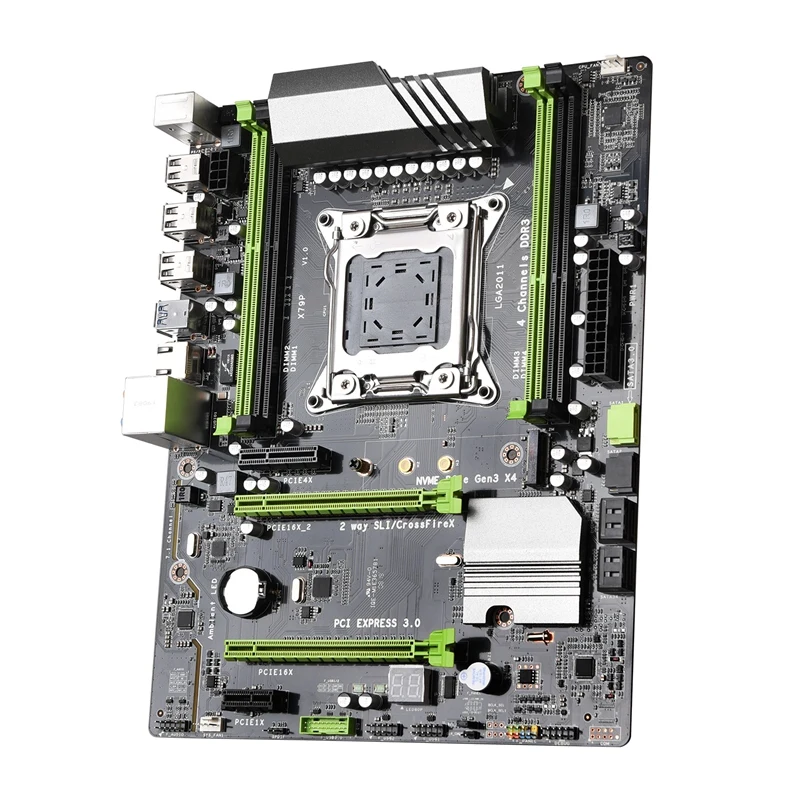 X79P материнская плата LGA2011 ATX USB3.0 Sata3 Pci-E NVME M.2 Ssd Поддержка REG ECC памяти и процессор Xeon
